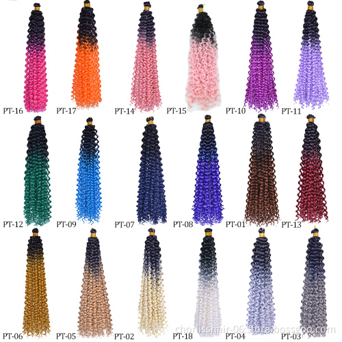 Wholesale 31 Colors Ombre Kinky Curly Water Wave Crochet Braiding Hair Deep Wave Passion Twist Synthetic Hair Extensions